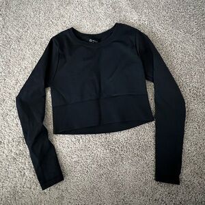 AERIE Black Athletic Workout Top